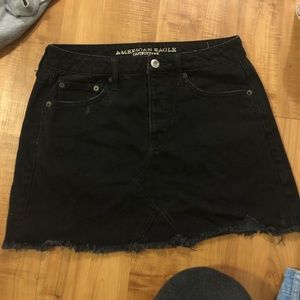 Black jean skirt